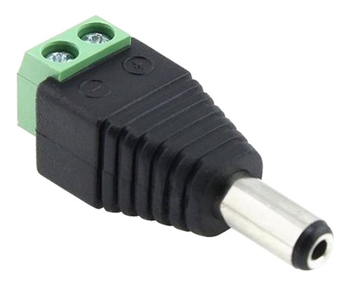 Plug P4 2,1x5,5mm Fixação Borne 2 Vias - Pct 10 Unid.