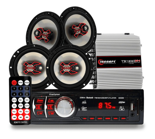 Kit Falante 5 E 6 Polegadas + Mp3 Player + Modulo Ts400x4