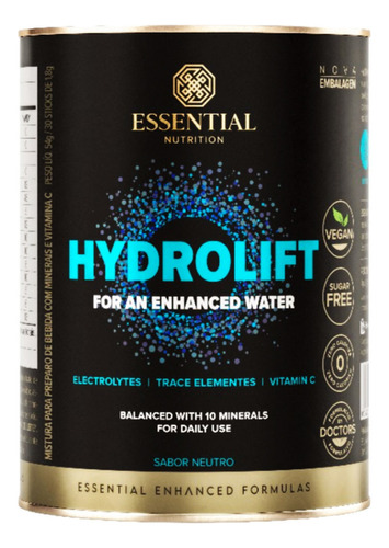 Hydrolift Electrolytes 87g 30 Sticks Essential Nutrition Sabor Neutro