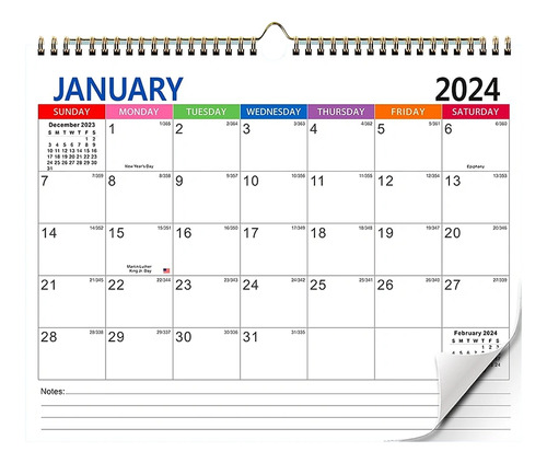 Calendario De Pared 2024-2025, De Enero De 2024 A Junio De 2