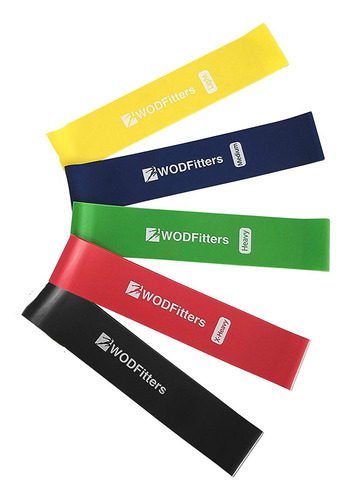 Wodfitters Mini Bands Set - 5 Exercise Workout Resistance Ba