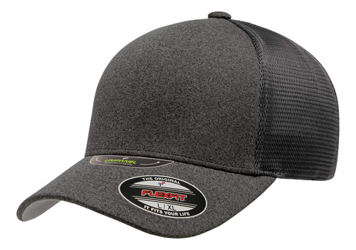 Flexfit Gorra De Camionero Melange Unipanel, Gris Oscuro