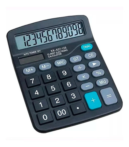 Calculadora básica Dexin KK-837-12S cor preta