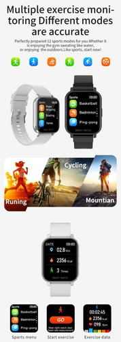 Imagen 8 de 10 de Smartwatch Aiwa Swa-014 Reloj Inteligente Termómetro Metal