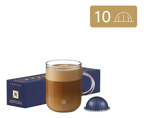 10 Cápsulas Nespresso Vertuo Unforgettable Double Espresso