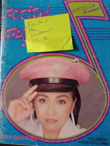 Ana Gabriel En Notitas Musicales Varias Portadas $120.00 C/u