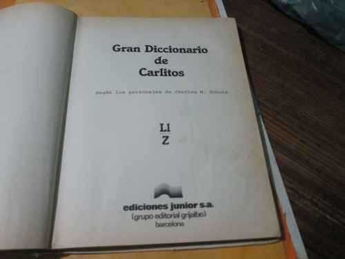 Gran Diccionario De Carlitos Charlie Brown, (ll - Z) (Usado)