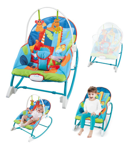 Bouncer Silla Mecedora Para Bebé Aeiou Hb333 Musical 3 En 1