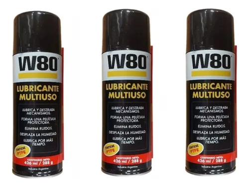 Lubricante Multiuso Ptfe W80 426ml X 3u