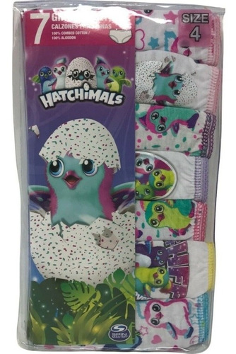 7 Bombachas Hatchimals - Talle 4 - Algodon - Marca Handcraft