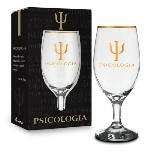 Taça Windsor Cursos Psicologia Presente Formatura 330ml Ouro