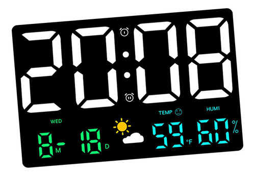 Despertador Digital Reloj Led Con Pantalla De Led De Colores