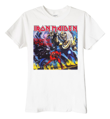 Polera Iron Maiden The Number Of The Beast Metal Abominatron