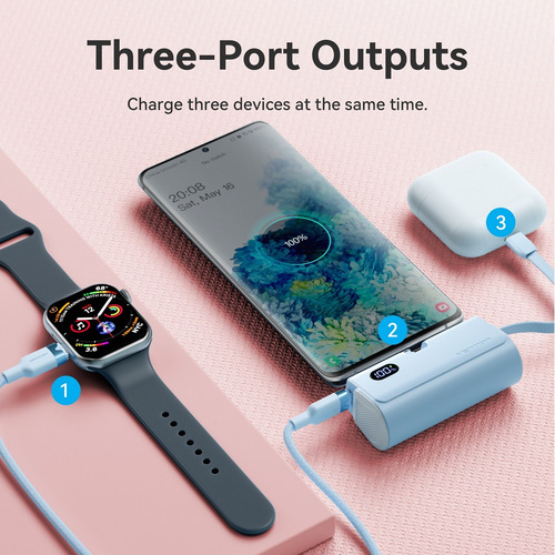 Batería Externa Para iPhone Y Android 2 En 1 De 4800mah