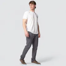 Comprar Pantalón De Vestir Gris De Gabardina Corte Chino - T 50\u002F54