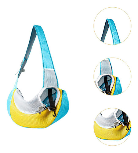 Pet Dog Slings Portador De Mochila Pequeña Mascota, Azul L