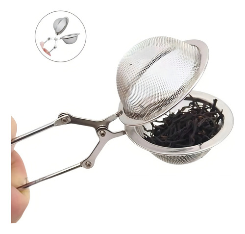 Infusor De Chá Ervas Inox Coador Peneira Bolinha Cabo