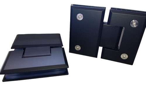 Bisagras Kit De Pta Batiente Baño 180° Acero Inoxi Negro