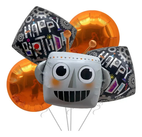(robot Cuadrado), Decoración Con Globos Robóticos Para Fiest