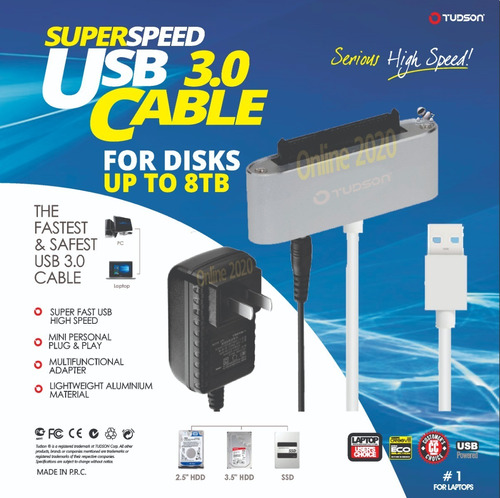Convertidor Para Disco Duro 2.5-3.5 Tudson- Usb 3.0 Sata