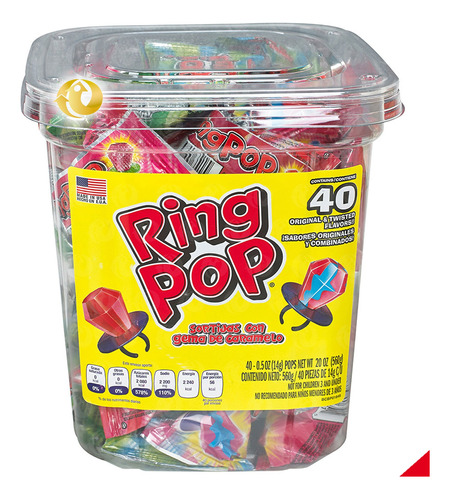 Dulces Para Niños Ring Pop X 40 - Kg a $2972