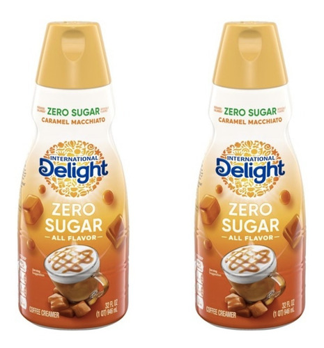 Delight 2 Piezas Crema Para Café Zero Sugar Caramel 