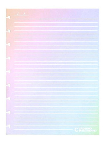 Refil Rainbow Colorido Pautado Médio Caderno Inteligente