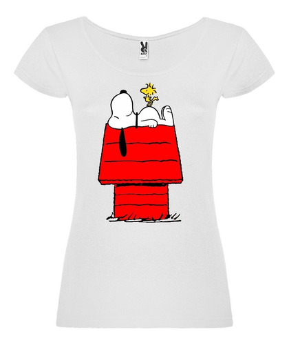  Polera Retro Snoopy 2 Mujer Algodón 