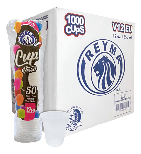 Vaso No 12 Eu Reyma Caja 1,000 Piezas Color Blanco