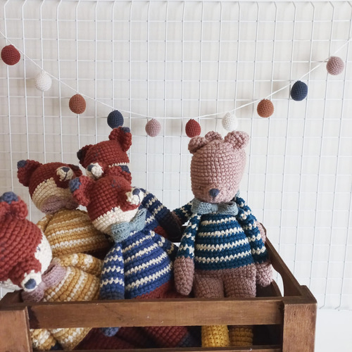 Amigurumis Oso, Conejo, Perrito, Mapache Muñecos A Crochet Salmón