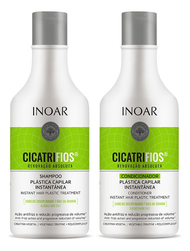 Set Cicatrifios Inoar Renueva, Suaviza, Reduce Y Frizz Chico