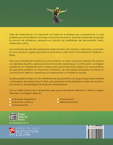 Taller de matemáticas 3, de Zamora Erazoanahí Valdés Rives, Sergio. Editorial Patria Educación, tapa blanda en español, 2020