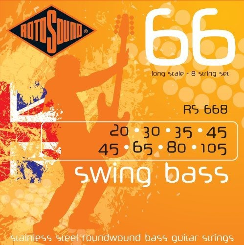 Rotosound Rs668 Swing Bass 66 Acero Inoxidable Bajo 8 Cuerda