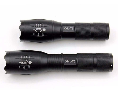 Imagen 3 de 9 de Linterna Led Potente Tactica Militar Recargable Caza Pesca