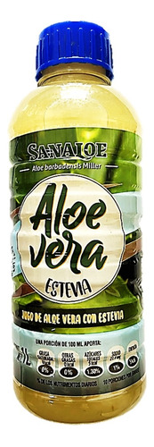 Jugo De Aloe Vera Natural Con Sábila Sanaloe Con Estevia