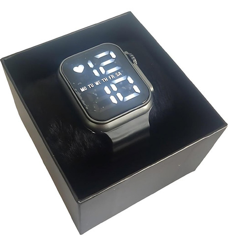Relogio Masculino Feminino Led Preto Digital Silicone 2025