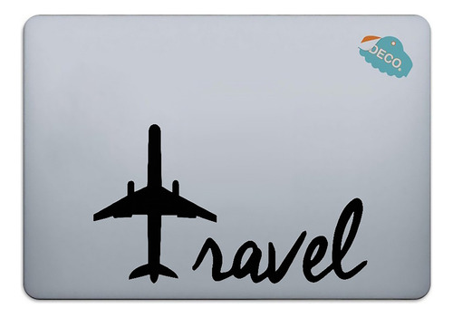 Calcomanía Sticker Para Laptop Travel Avión