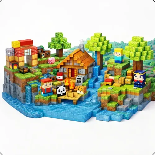 Blocos De Construção Magnéticos Cubo Brinquedo Educativo Kit 200 Blo