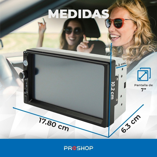 Imagen 8 de 10 de Stereo Auto Estereo Doble Din Pantalla Tactil Mirrorlink