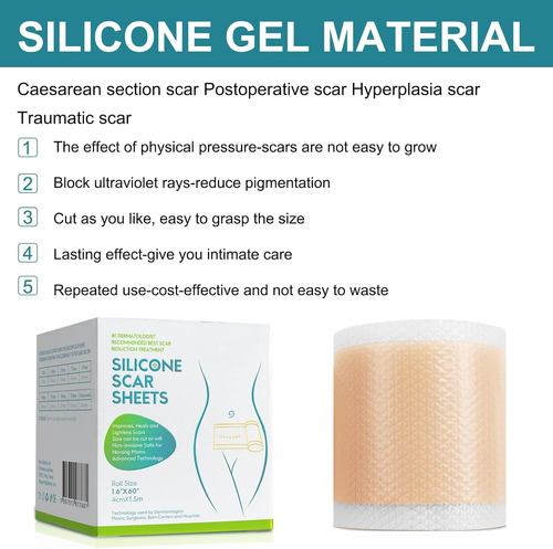 Cinta De Silicona Para Cicatrices,3 M Parches Silicona