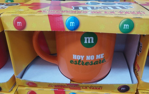 Chocolates M&m's Kosher 17g + Taza Naranja De Colección