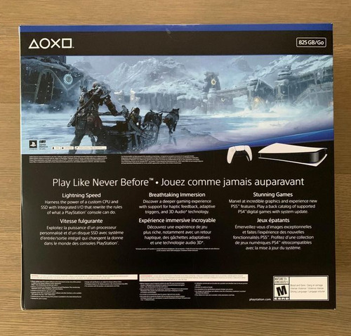 Imagen 10 de 12 de Sony PlayStation 5 Digital 825GB God of War Ragnarok Bundle color blanco y negro