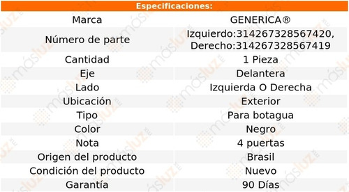 (1) Moldura Botagua Del Izq O Der Ext Negra Pointer 00/10