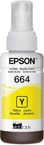 Botella De Tinta Epson T664 Original T664420 Amarillo