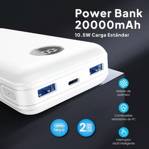 Power Bank Cargador Portátil Doble Usb Carga Super Rápida