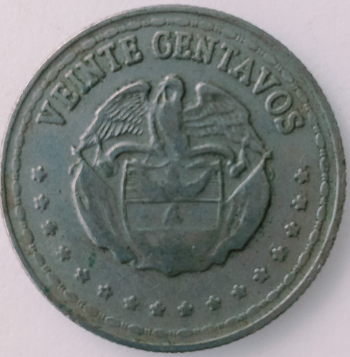 Moneda Antigua 20 Centavos 1959