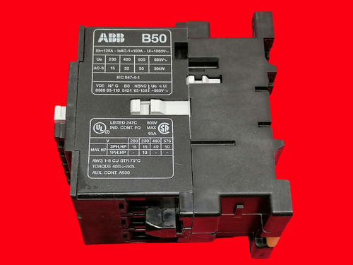 Contactor Abb B50 Iec Contacto Auxiliar Iec 947-4-1