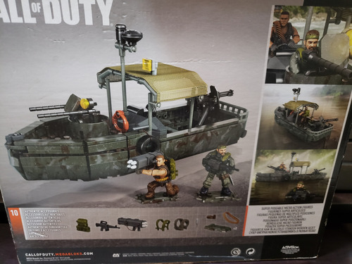 Mega Bloks Call Of Duty Riverboat - Barco Bote Rio 320 Call Of Duty (Usado)