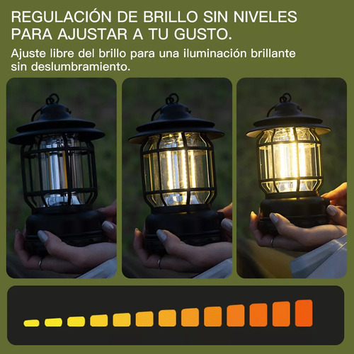 Lámpara Led Recargable Linterna Camping Para Acampar