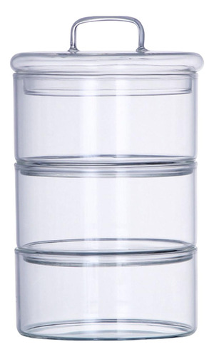Tarro De Almacenamiento Apilable Con Tapa, Tapa De Gafas